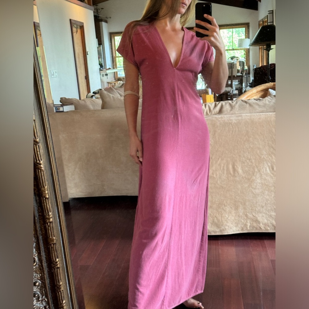 Gaia Conceptions Raw Silk Plant Dyed Dress